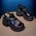 Leather Fashion Stepping On Shit Sports Casual Shoes Children Small Muffin Platform Sandals_vogvips.com