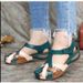 Large Size 42 43 2025 Summer New European And American Retro Round-Toe Wedge Thick-Soled Roman Women's Sandals_vogvips.com