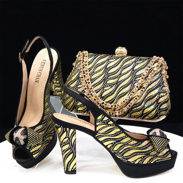 Shoe Bag Set Combination Fish Mouth High Heels With Ladder Handbag_vogvips.com