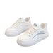 Plover White Women's Thick Soled Versatile Sports Board Shoes, 4.5cm Height Increase, Simple And Comfortable, Paired_vogvips.com