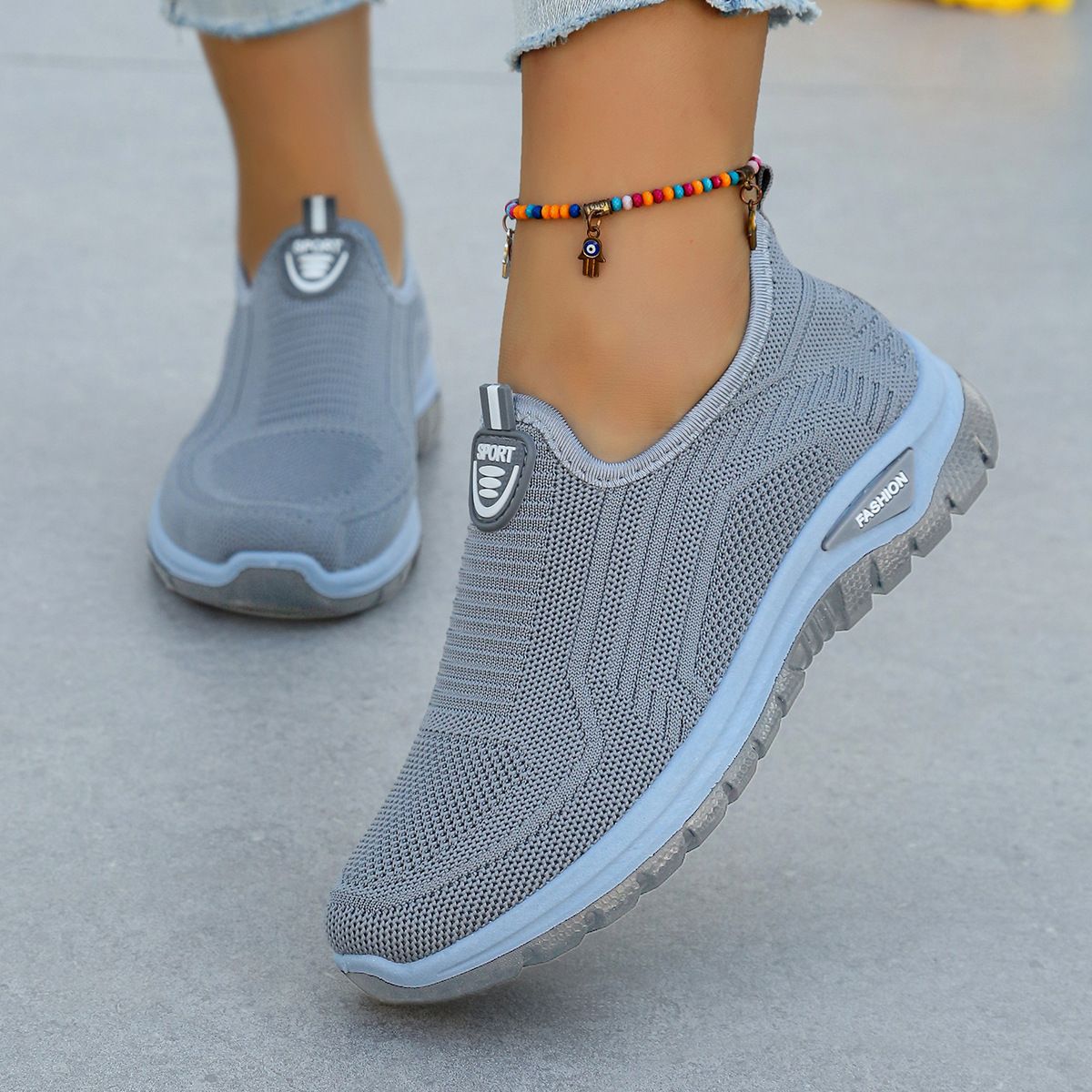 2025 New Spring And Autumn Women's Single Breathable Casual Sports One Step Shoes_vogvips.com