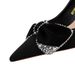 High heels, stilettos, party shoes, pointe rhinestones with bows_vogvips.com