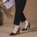 High Heels Women Etiquette Soft Sole Comfortable Flight Attendant Commuter French Style Single Formal Black Professional_vogvips.com