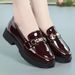 New Leather Shoes For Women Matte Light Black Shoes_vogvips.com