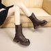 【 First Layer Cowhide 】 Martin Boots Women's Shoes 2025 Year Winter New Leather Thick Soled Midsole Knight Boots_vogvips.com