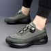New Foreign Trade, Rotating Buckle Men's Casual Black Commuter Shoes, Thick Sole Non-Slip Outdoor Sports Shoes For Men_vogvips.com