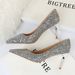 MTX 9219-A1 Fashionable Nightclub Slimming Women's Thin Heel High Heels Shiny Sequin Single Shoes_vogvips.com