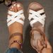 Women's Beach Glamour San Elastic Ankle Strap Casual Bohemian Crossover Lace-up Simple Holiday Summer Soft-soled_vogvips.com