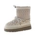 Women's Shoes Northeast Cold Proof Snow Boots Women's Winter Plus Velvet Thick Warm Cotton Boots Women's Shoes New Thick Soled Short Boots_vogvips.com