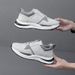 Men's Sports Style Casual Leather Shoes Men's Platform White Shoes Work Men's Shoes_vogvips.com