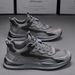 Men's Sports Shoes Casual Sneakers For Walking And Running, Breathable PU Leather Shoes With Rubber Sole, Lightweight Comfortable Work Shoes Daily_vogvips.com