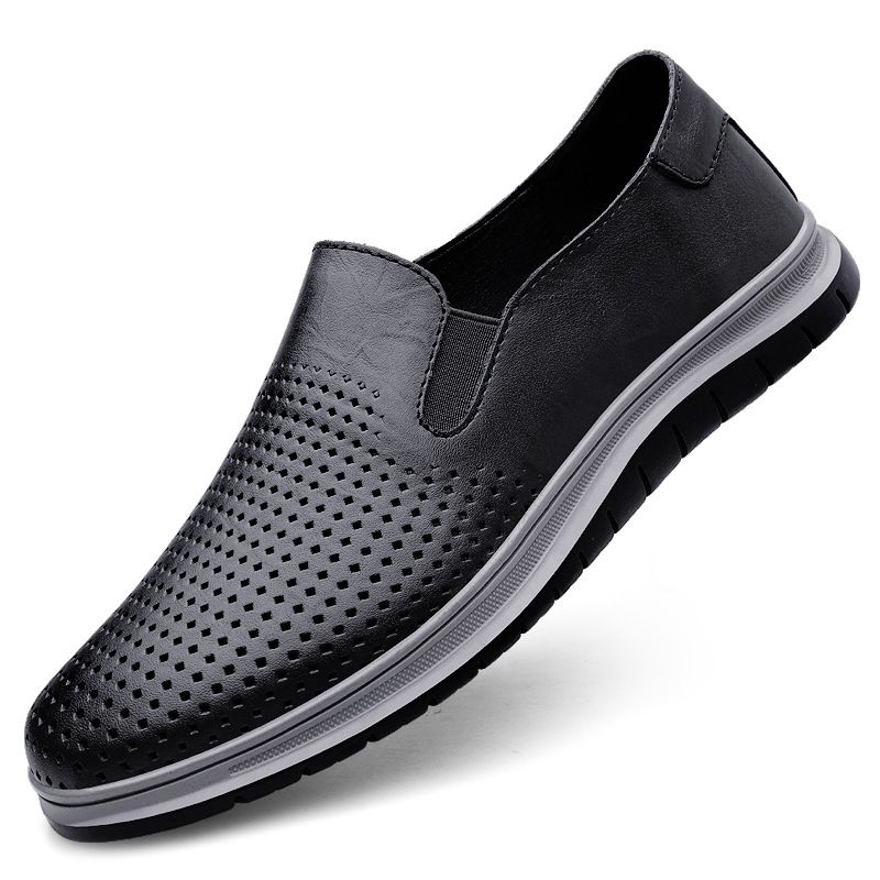 Soft-soled Leather Shoes Men's Casual Shoes Lazy Shoes_vogvips.com