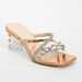 Square Head Rhinestones With Clear Crystal Chunky Heels With High Heels_vogvips.com