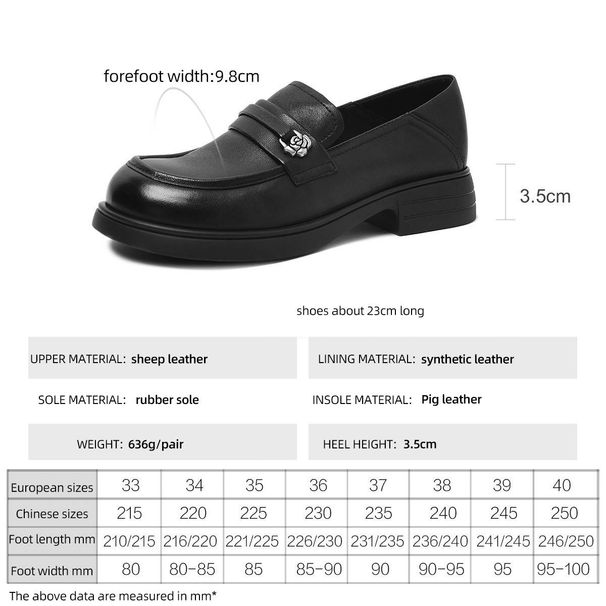 cameido British - Style Slip - On Leather Shoes For Women, Spring Loafers_vogvips.com