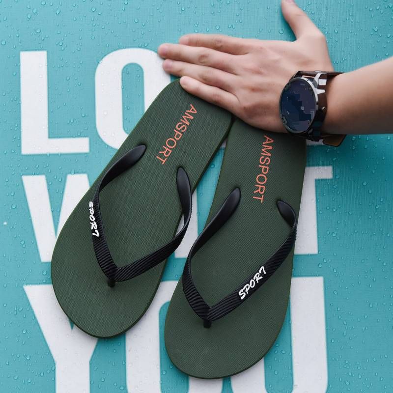 Men's Flat Flip Flop Sandals Comfortable & Stretchy Suitable For Home Sleeper, Vacation, Resort And Beach Outdoor Shoes_vogvips.com