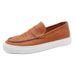 Summer Loafers, British Casual Board Shoes, Men's Leather Face, Bean Shoes, Lace Up, Internet Famous And Popular Men's Shoes_vogvips.com
