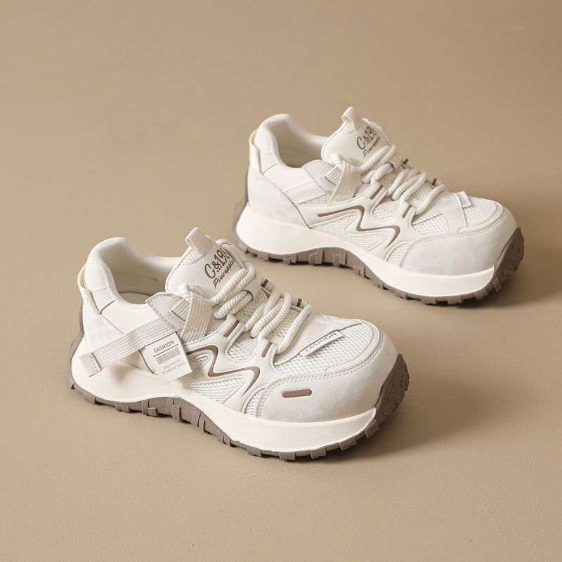 Women's Running Shoes, 2026 Spring New Style Korean Version Versatile Thick-soled Super Popular Little Waist Dad Shoes_vogvips.com