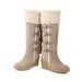 Sheepskin Lace-up High Tube Straight Warm Style Snow Plus Size Women's Boots_vogvips.com