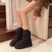 Women's Shoes Northeast Cold Proof Snow Boots Women's Winter Plus Velvet Thick Warm Cotton Boots Women's Shoes New Thick Soled Short Boots_vogvips.com