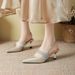 Summer New Women's Fashion High Heels, Versatile Stiletto, Shallow Pointed Toe, Back Strap, Rhinestone Enclosed Toe_vogvips.com