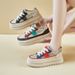 Little White Shoes Female Students Thick-soled Heightening Shoes Mesh Breathable Casual Shoes_vogvips.com