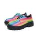 Women's Shoes Brogue Patent Leather British Style Of Social Nightclub Fashion Personality Heightening Casual Trendy Men's Gold Leather Shoes Rainbow_vogvips.com