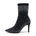 Starry Sky Full Of Diamonds High-heeled Short Boots Women's 2025 Autumn And Winter European And American Ponboots French Celebrity Fashion Boots_vogvips.com