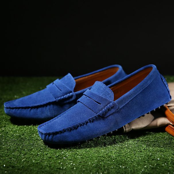 Men's Shoes Summer New Style Cross Border Plus Size Men's Casual Versatile Breathable Genuine Leather Slip On Loafers_vogvips.com