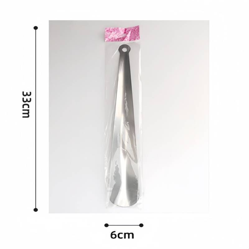 Stainless Steel Shoe Horn – 30cm Long-Handle Shoe Helper For Easy Slip-On (Silver, Ergonomic Design For Men/Women/Seniors)_vogvips.com
