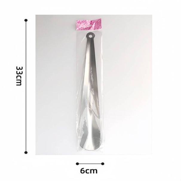 Stainless Steel Shoe Horn – 30cm Long-Handle Shoe Helper For Easy Slip-On (Silver, Ergonomic Design For Men/Women/Seniors)_vogvips.com