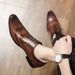 Euro Step Men's Leather Brogue British Style Casual Business Shoes With 4cm Height Increase For Hairstylists, Suits, Weddings_vogvips.com