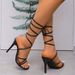 35-43 Large Size Women's Shoes, Open-toe Stiletto Strap High Heels, Roman Style Sandals For Women_vogvips.com