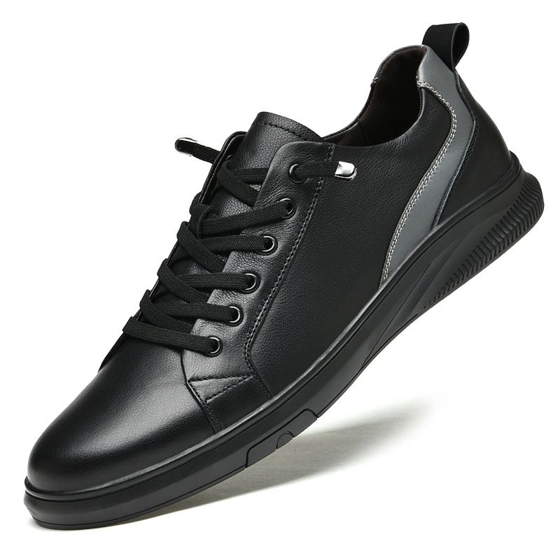 Black Board Shoes Men's Top Layer Men's Shoes Platform Casual Shoes_vogvips.com