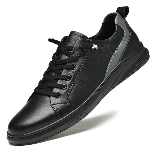 Black Board Shoes Men's Top Layer Men's Shoes Platform Casual Shoes_vogvips.com