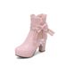 Autumn Winter New Martin Versatile Shoes Side Zipper High Women Sweet Thick Heel Short Boots_vogvips.com