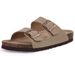 Shevalues Men Classic Leather Sandals Fashion Double Outdoor Beach Shoes Comfort Unisex Cork Footbed Slippers With Arch_vogvips.com