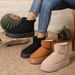 Women's Shoes Winter Thick Soled Snow Boots , Made Of Fur, Petite Size, Height Increasing, Fleece Lined, Warm, Northeast Style Cotton Padded Shoes_vogvips.com