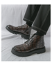 Large Size Men's Platform Heightening Martin Boots High-top Versatile Casual Leather Shoes Men's Shoes_vogvips.com