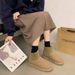 2024 Winter New Snow Fashion Non-Slip Shoes For Women With Fleece Lining, Thickened Korean Style Casual Warm Waterproof_vogvips.com