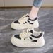 Bread Women's Shoes Spring Trend Versatile Casual Niche Original Sneakers Thick Sole Height-Enhancing White Dad Trendy S_vogvips.com