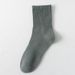 Pure Cotton Socks Spring And Summer, Thin, Antibacterial And Deodorant, Mid Tube Socks For Men And Women, Pure Black, White And Gray_vogvips.com