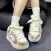 New Year's Edition Original Denim Graffiti Guochao Couple Shoes Men's Tide Shoes Thick Baseplate Shoes Street Bread Shoes Men's And Women's Shoes_vogvips.com