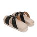 Slip On Slippers For Outdoor Use, Black Circle Decorated Flat Shoes, Comfortable And Simple Double Layer Ivory White Flat Slippers For Women_vogvips.com