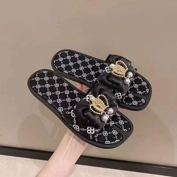 Crown Slippers For Women Summer Outwear Korean Edition Instagram Popular Fairy Style Student_vogvips.com