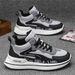 2025 Fashion Sneakers Jogging Shoes Youth Men's Artificial PU Splicing High Top Lace-Up Breathable Thick Sole Non-Slip Wear-Resistant Running Shoes_vogvips.com