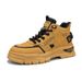 Men's Retro British Style Outdoor Casual Work Boots - High Top Leather Martin Boots With Non-Slip Thick Sole For Fashion & Comfort_vogvips.com