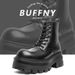 Martin Boots Heightened Thin Thick-soled Lace-up Thick Heel Handsome Short Boots Men's Trend_vogvips.com