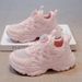 White Sneakers For Children, Sports Little Girls' Running 2026 Spring And Autumn Single Mesh Shoes, Campus Dad Shoes_vogvips.com