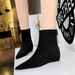 Low-heeled Women's Boots Low-heeled Wedge Inner Height Increase Pointed Pedicure Thin Suede Short Boots_vogvips.com