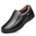 European Warm Series Autumn Winter Fleece-Lined Men's Slip-On Soft Leather Versatile Business Casual Warm Cotton Shoes_vogvips.com